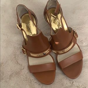 Michael Kors leather platform sandals